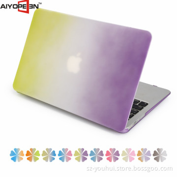 New arrival and Fashion Matte PC rainbow gradient Case for Macbook air 11/13 inch